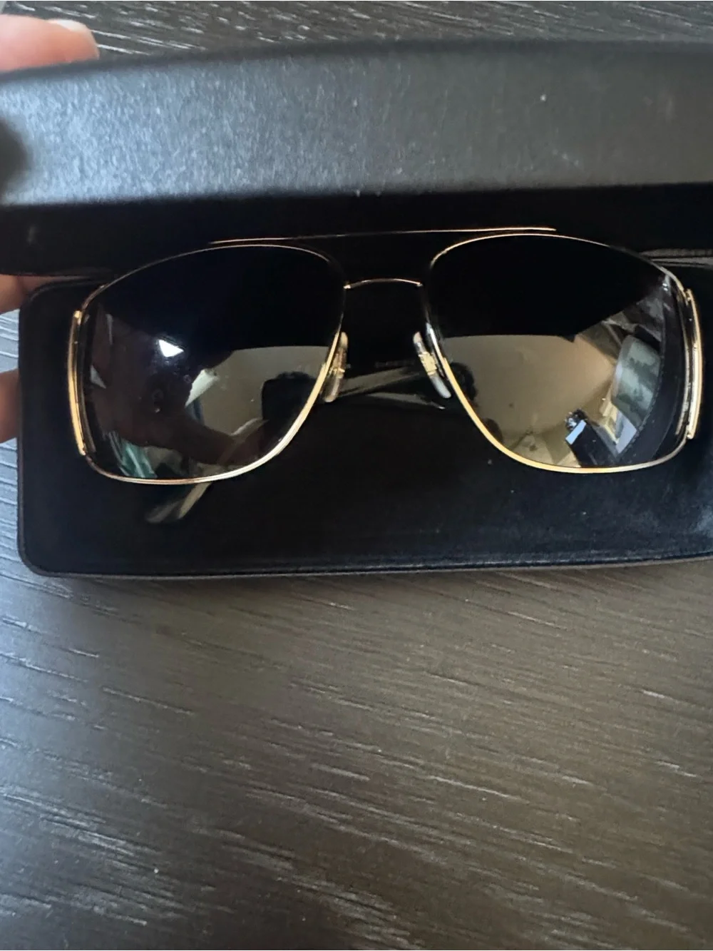 Versace Medusa Aviator Sunglasses Gold Black Italy Unisex
